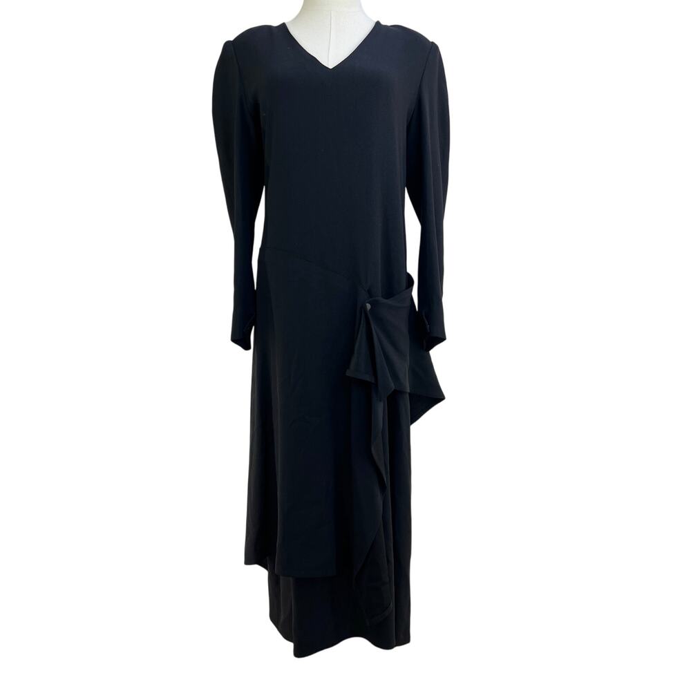Sonia Rykiel Black Dress Colitti Collection Long Sleeves Midi